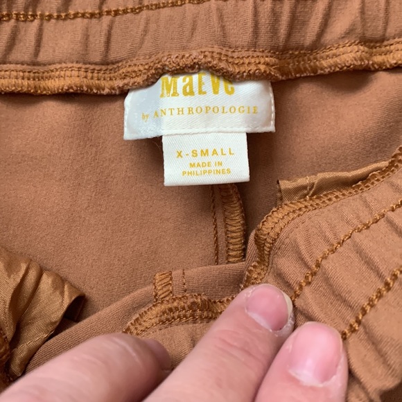 Maeve Brown Flare Pants with Red and White Stripes - Picture 3 of 5